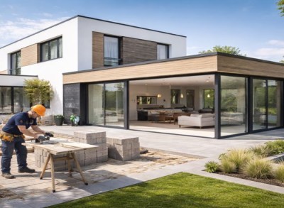 Travaux tout corps d'état pour l'agrandissements et l'extension de maison à Cabourg